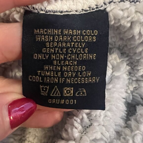 Freedom Foundry Men’s Shacket XL Blue/Gray Plaid Sherpa Lined Fleece Jacket - Picture 11 of 12